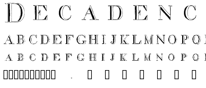 decadence in a different light font
